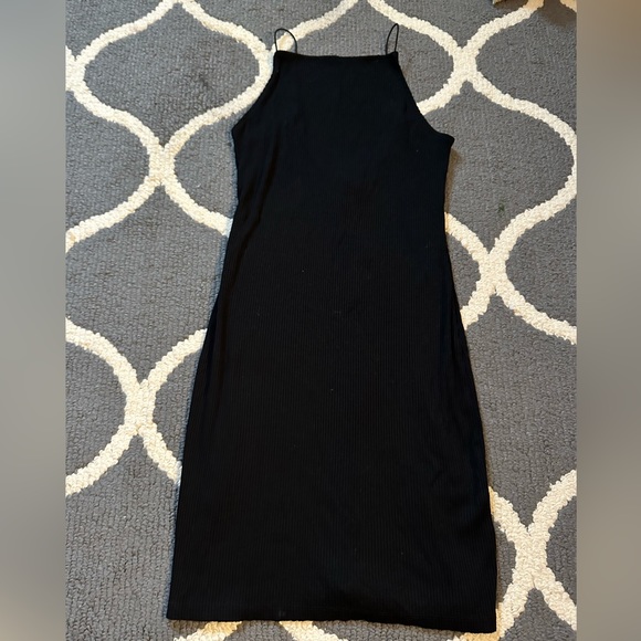 H&M black, ribbed mini dress - Picture 1 of 4